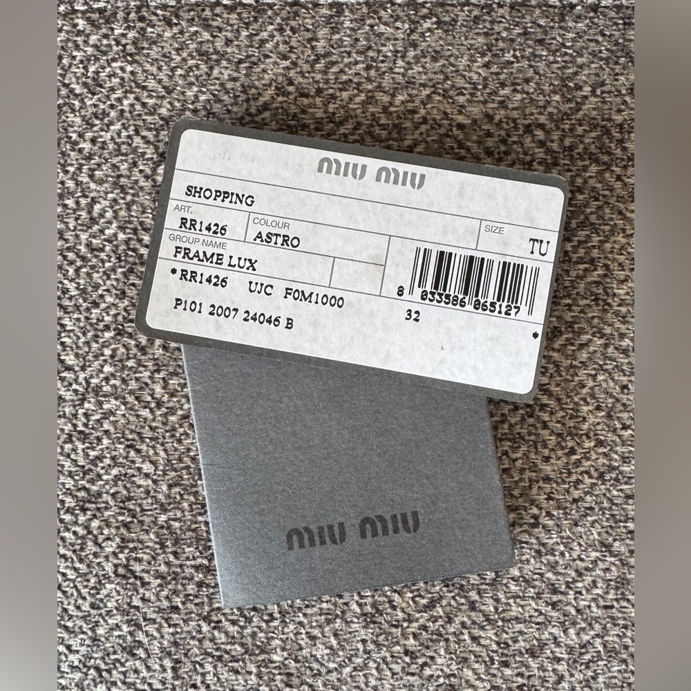 Miu Miu Frame Vitello Lux Leather Bag in Astro Gray Color - Picture 15 of 15